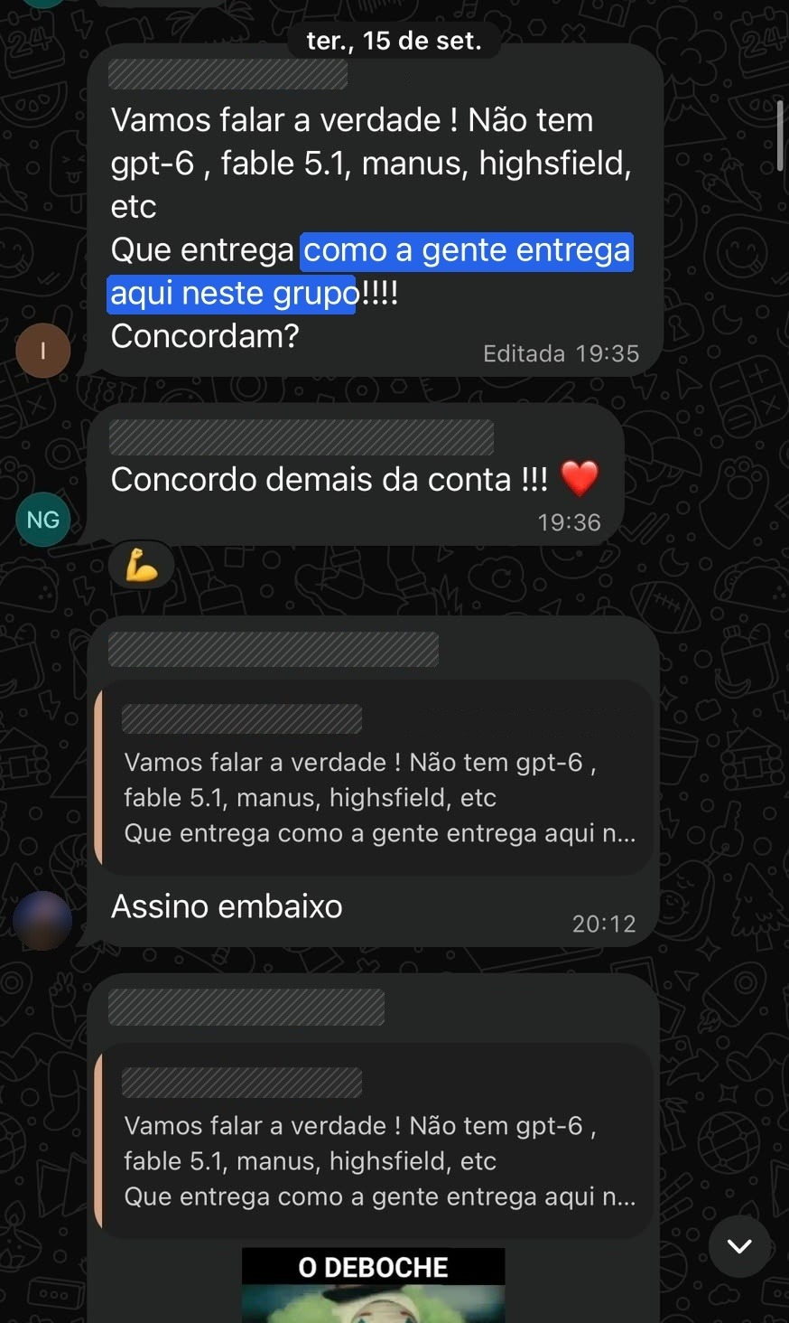 Participante compartilha como colocou os aprendizados em prática.